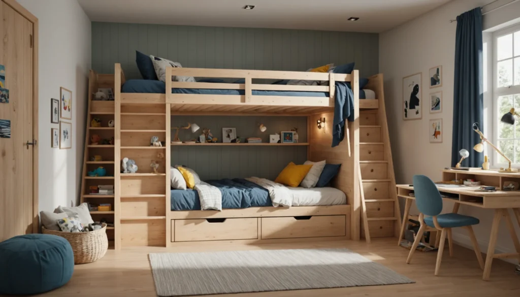chambre avec lit superposé