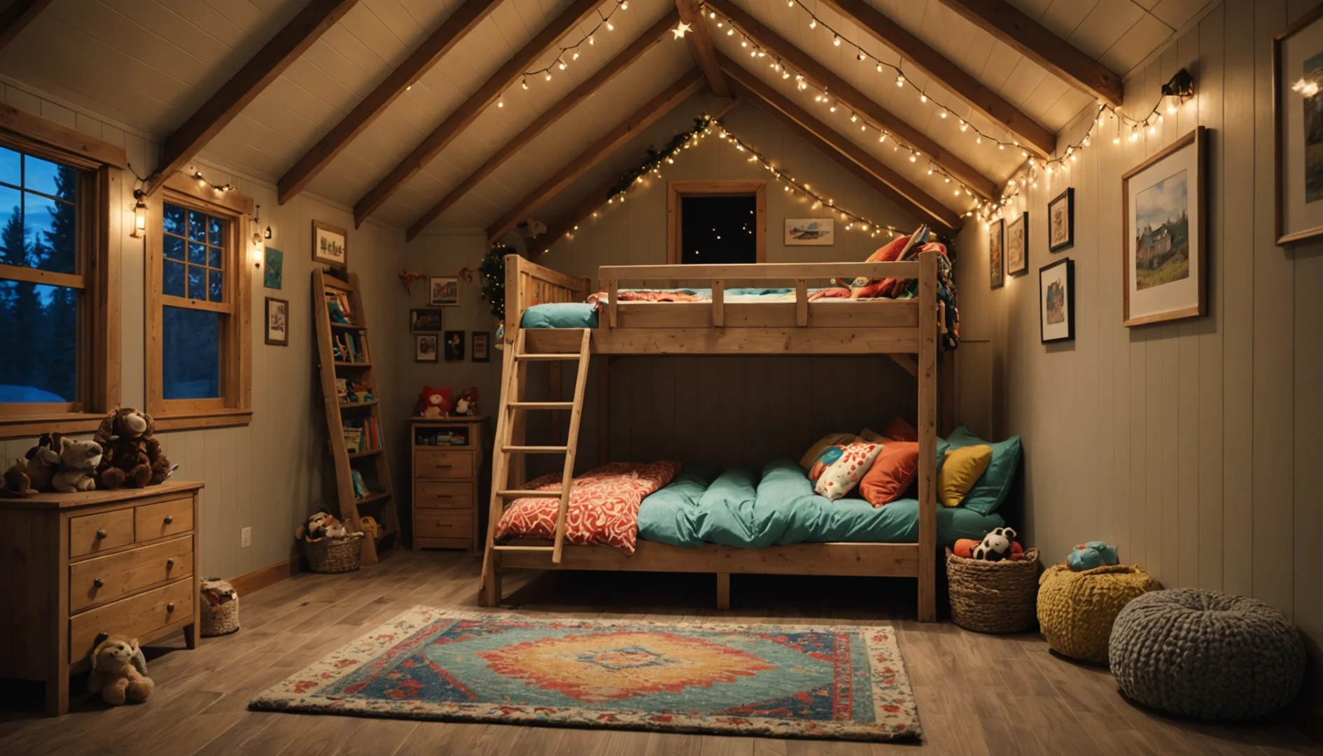 lit cabane sous pente